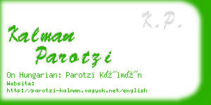 kalman parotzi business card